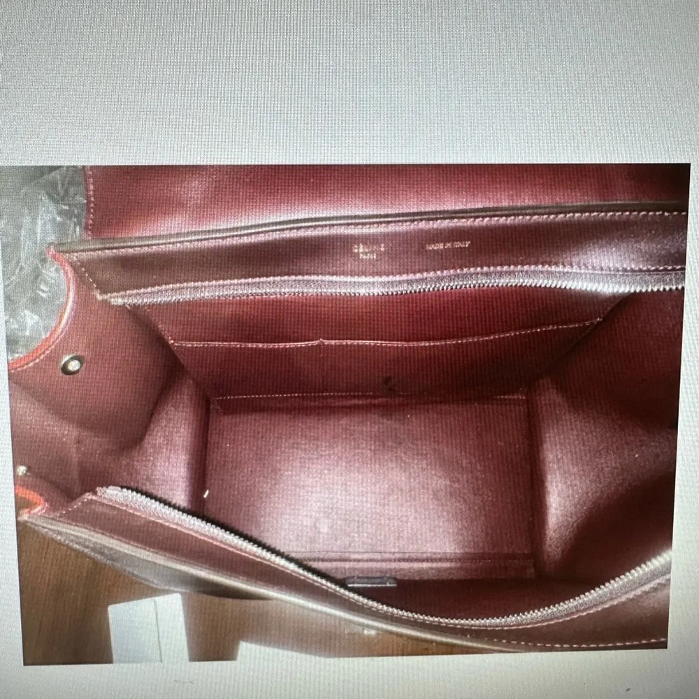 Celine Python Trapeze in Red, Burgundy, Brown, Like New - Picture 5 of 11